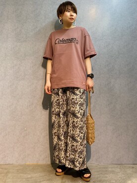 「RAG MACHINE（ラグマシーン）のアイテム（パンツ）」を使った、0gasanさん（レディース・168cm）の春コーディネート
