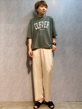「Right-on（ライトオン）のアイテム（サンダル）」を使った、0gasanさん（レディース・168cm）の春コーディネート