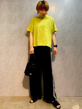 「RAG MACHINE（ラグマシーン）のアイテム（パンツ）」を使った、0gasanさん（レディース・168cm）の夏コーディネート