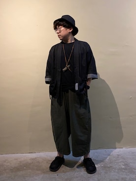 「kimono」｜「アイテム（サンダル）」を使った、Dickson Kuiさん（メンズ・160cm）の春コーディネート
