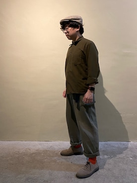 「BRIXTON（ブリクストン）のアイテム（ハンチング/ベレー帽）」を使った、Dickson Kuiさん（メンズ・160cm）の夏コーディネート