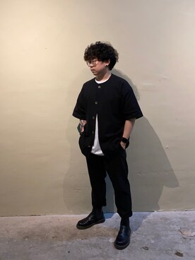 「PULL&BEAR（プルアンドベア）のアイテム（トップス）」を使った、Dickson Kuiさん（メンズ・160cm）の夏コーディネート