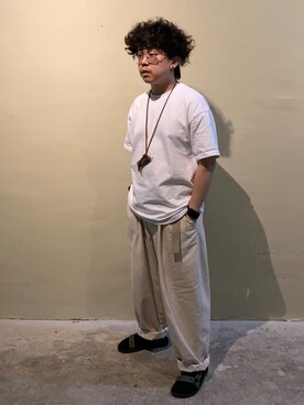 「PULL&BEAR（プルアンドベア）のアイテム（トップス）」を使った、Dickson Kuiさん（メンズ・160cm）の夏コーディネート