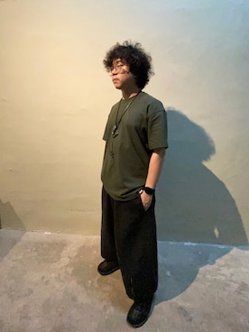 「PULL&BEAR（プルアンドベア）のアイテム（トップス）」を使った、Dickson Kuiさん（メンズ・160cm）の夏コーディネート