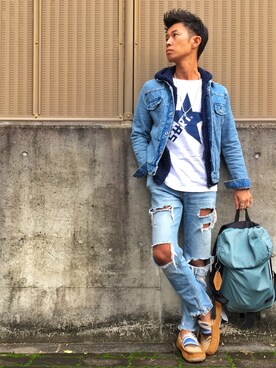 「PENDLETON（ペンドルトン）のアイテム（シューズ）」を使った、kojiro_8さん（メンズ・172cm）の秋コーディネート