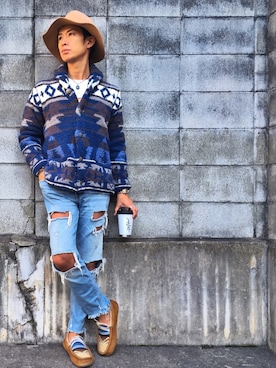 「PENDLETON（ペンドルトン）のアイテム（シューズ）」を使った、kojiro_8さん（メンズ・172cm）の秋コーディネート