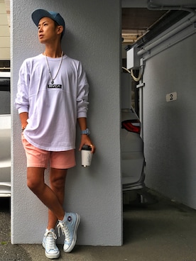 「surt（サート）のアイテム（帽子）」を使った、kojiro_8さん（メンズ・172cm）の春コーディネート