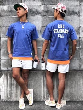 「surt（サート）のアイテム（帽子）」を使った、kojiro_8さん（メンズ・173cm）の夏コーディネート
