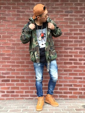 「STADIUM（スタジアム）のアイテム」を使った、†Kenwayne†さん（メンズ・180cm）の秋コーディネート