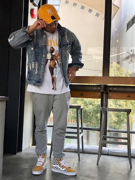 「STADIUM（スタジアム）のアイテム」を使った、†Kenwayne†さん（メンズ・180cm）の春コーディネート