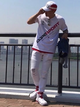 「DOPE（ドープ）のアイテム（帽子）」を使った、†Kenwayne†さん（メンズ・180cm）の春コーディネート