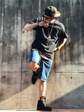 「STADIUM（スタジアム）のアイテム」を使った、†Kenwayne†さん（メンズ・180cm）の夏コーディネート