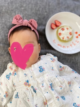 「PETIT BATEAU（プチバトー）のアイテム（ワンピース/ドレス）」を使った、uaさん（キッズ・70cm）の春コーディネート