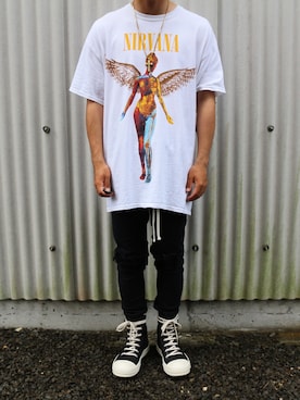 「NIRVANA」｜「アイテム（アクセサリー）」を使った、ユウヒさん（メンズ・169cm）の秋コーディネート