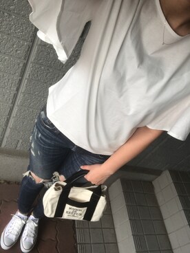 「ローカット」｜「アイテム（アクセサリー）」を使った、MICHIKA.Kさん（レディース・171cm）の夏コーディネート