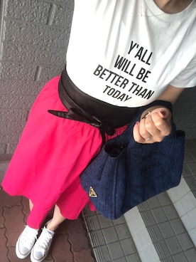 「ローカット」｜「アイテム（アクセサリー）」を使った、MICHIKA.Kさん（レディース・171cm）の夏コーディネート
