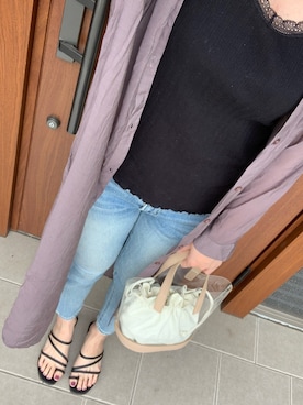 「シアーシャツワンピース」｜「アイテム（パンツ）」を使った、MICHIKA.Kさん（レディース・171cm）の夏コーディネート