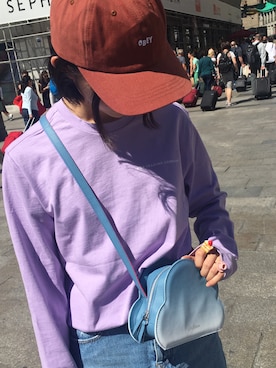 「OBEY」｜「アイテム（Tシャツ/カットソー）」を使った、yangziさん（レディース・165cm）の冬コーディネート