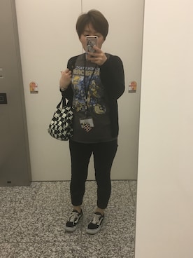 「MARVEL Tシャツ」｜あべ@虚弱体質さん（レディース・153cm）の夏コーディネート