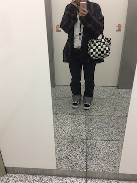「blackmeans（ブラックミーンズ）のアイテム（トップス）」を使った、あべ@虚弱体質さん（レディース・154cm）の秋コーディネート