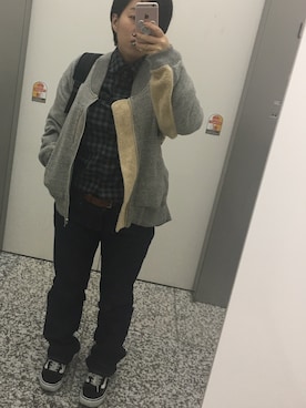 「Jonnlynx（ジョンリンクス）のアイテム（ジャケット/アウター）」を使った、あべ@虚弱体質さん（レディース・154cm）の秋コーディネート