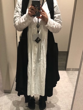 「アイテム（シャツワンピース）」を使った、あべ@虚弱体質さん（レディース・154cm・20代）の冬コーディネート