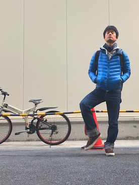 「BLUE WAY（ブルーウェイ）のアイテム（パンツ）」を使った、kenshiro.d22さん（メンズ・175cm）の冬コーディネート