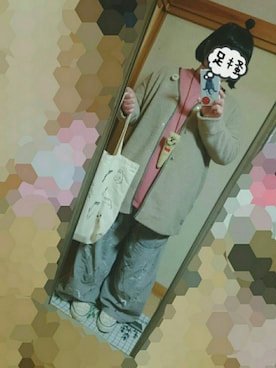「ネコ」｜「アイテム（その他アウター）」を使った、てんこ盛り肉子ちゃんさん（レディース・158cm）の冬コーディネート