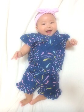 「ミッキー」｜RIOさん（キッズ・60cm）の夏コーディネート