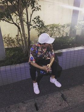 「チャイハネ（チャイハネ）のアイテム（ショルダーバッグ）」を使った、りょーさん（メンズ・166cm）の夏コーディネート