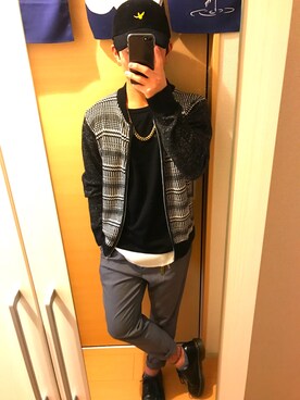 「アイテム（バングル/リストバンド）」を使った、けいすけさん（メンズ・163cm・20代）の冬コーディネート