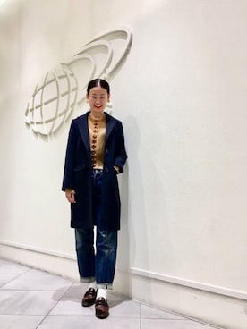 「Paraboot」｜「アイテム（アクセサリー）」を使った、たてやんさん（レディース・168cm）の秋コーディネート