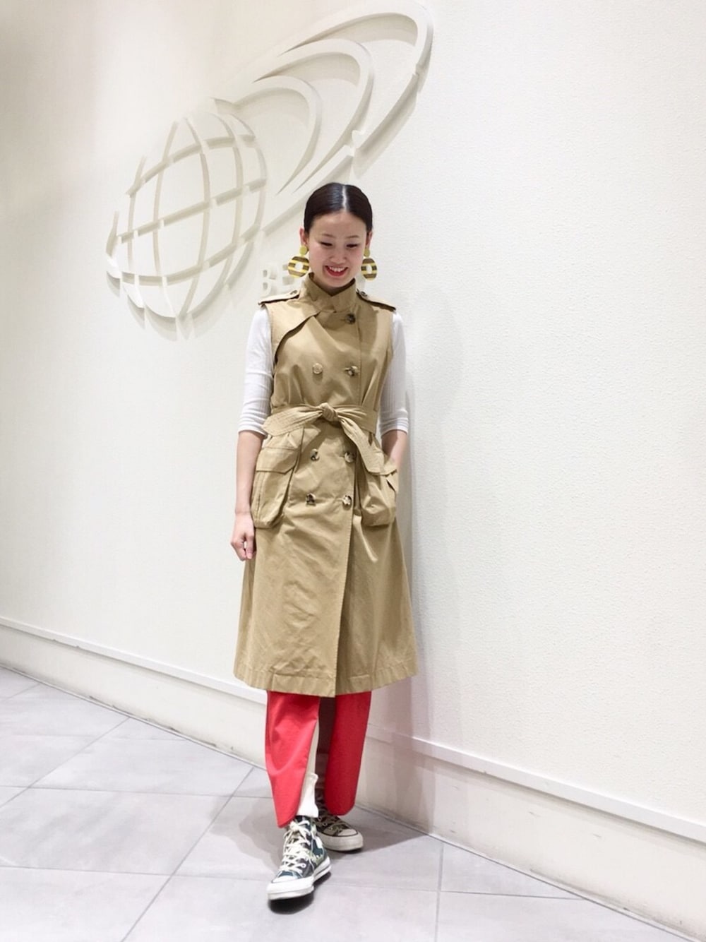 バンドオブアウトサイダーズ トレンチコート リブポケット エポーレット 肘パッチ バンドオブアウトサイダーズ トレンチコート リブポケット