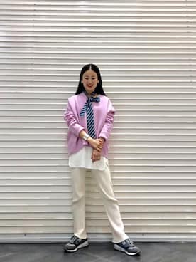 「INSCRIRE（アンスクリア）のアイテム」を使った、たてやんさん（レディース・168cm）の冬コーディネート