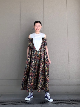 「TOGA PULLA（トーガ　プルラ）のアイテム（ワンピース）」を使った、たてやんさん（レディース・168cm）の春コーディネート