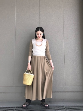 「RBS（アールビーエス）のアイテム」を使った、たてやんさん（レディース・168cm）の春コーディネート