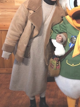 「TDL」｜ほたん。さん（レディース・163cm）の冬コーディネート