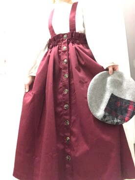 「osharewalker（オシャレウォーカー）のアイテム（ハンチング/ベレー帽）」を使った、マリーにゃんさん（レディース・153cm）の冬コーディネート