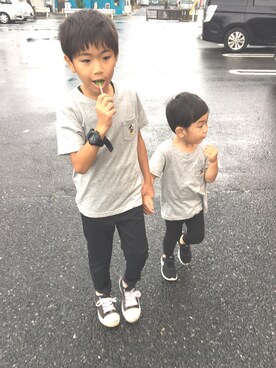 「ミッキー」｜shota*さん（キッズ・90cm）の夏コーディネート