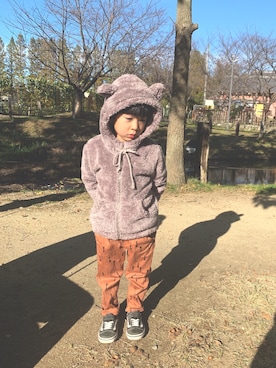 「アイテム（ブルゾン）」を使った、shota*さん（キッズ・100cm）の秋コーディネート