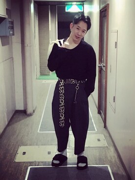 「NEONSIGN（ネオンサイン）のアイテム（その他）」を使った、じんさん（メンズ・170cm）の春コーディネート