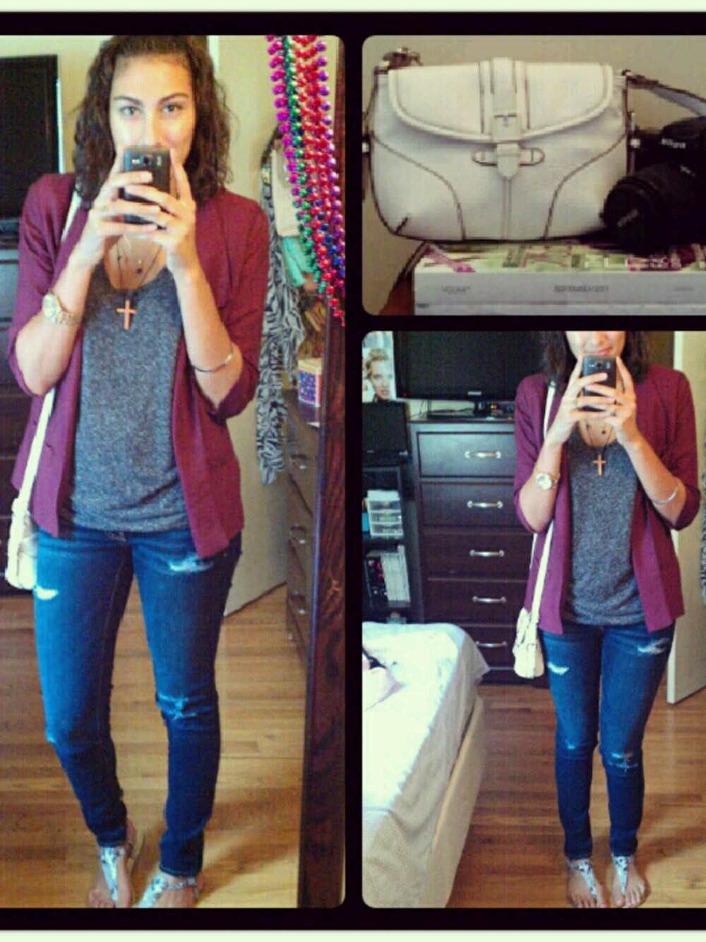 「American Eagle、BAG、blazer、CHAPS、jeans、Jessica Simpson、Lauren Conrad、Nordstrom、sandals、watch」｜Wendy Carelaさん（レディース）の秋コーディネートの1枚目の写真