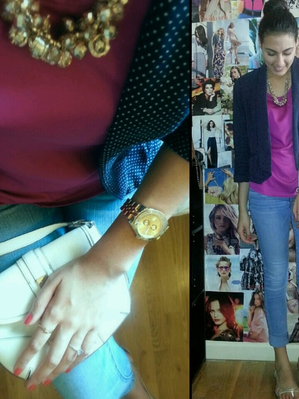 「American Eagle、blazer、Charlotte Russe、jeans、necklace、Nordstrom、vera wang、watch」｜Wendy Carelaさん（レディース）の春コーディネートの1枚目の写真