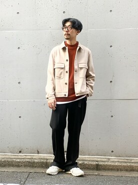 「417 by EDIFICE」｜「アイテム（ブルゾン）」を使った、タカハシ ヒロキさん（メンズ・173cm）の秋コーディネート