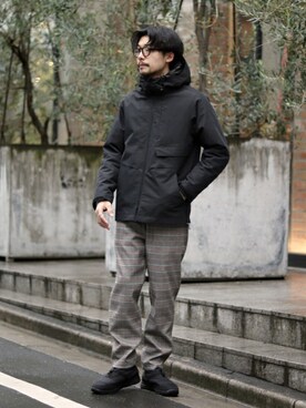 「アクティブ」｜「アイテム（ブルゾン）」を使った、タカハシ ヒロキさん（メンズ・173cm）の冬コーディネート