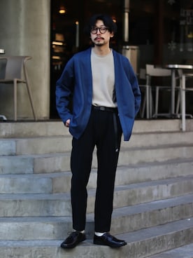 「グラミチ」｜タカハシ ヒロキさん（メンズ・173cm）の冬コーディネート