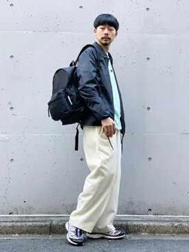 「417 EDIFICE（フォーワンセブンエディフィス）のアイテム（バッグ）」を使った、タカハシ ヒロキさん（メンズ・173cm）の冬コーディネート