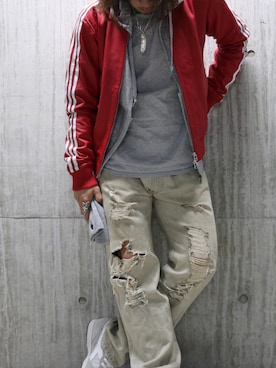 「adidas（アディダス）のアイテム（ノーカラージャケット）」を使った、kentaさん（メンズ・171cm）の春コーディネート
