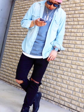 「BANKROBBER（バンクロバー）のアイテム」を使った、kentaさん（メンズ・171cm）の春コーディネート