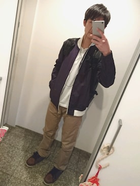 「肌ウーノ」｜「アイテム（ジャケット/アウター）」を使った、KAKEIさん（メンズ・168cm）の春コーディネート